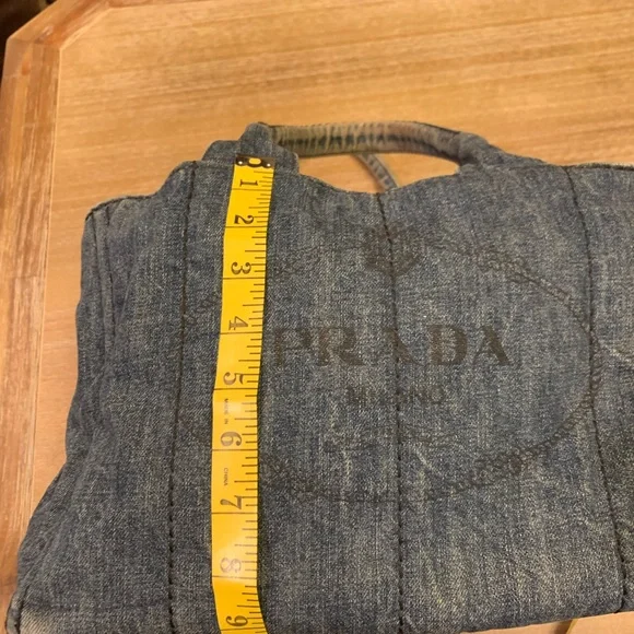 Prada  Canapa Blue Denim Tote - Picture 3 of 16